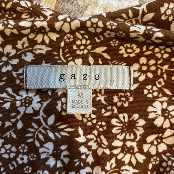 Gaze Chocolate Floral Patterned Top - Picture 2 of 2